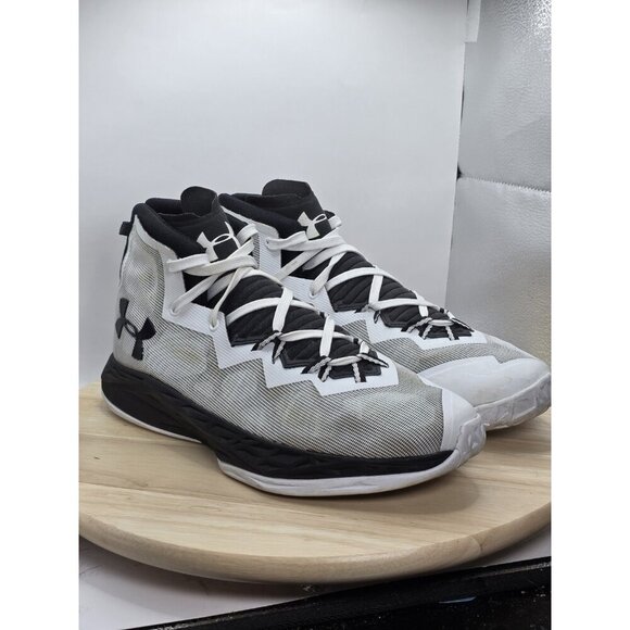Under Armour UA Lightning 4 Men’s Basketball WHT/BLK 1301667-100 Size 9.5 US - Picture 4 of 9